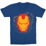 Kép 4/6 - Királykék Bosszúállók Vasember gyerek rövid ujjú póló - Iron Man head