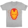 Sportszürke Bosszúállók Vasember gyerek rövid ujjú póló - Iron Man head