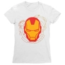Kép 1/6 - Fehér Bosszúállók Vasember női rövid ujjú póló - Iron Man head