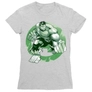 Kép 1/6 - Sportszürke Bosszúállók női rövid ujjú póló - Hulk Avengers Logo