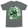 Kép 6/7 - Sötétszürke Bosszúállók férfi rövid ujjú póló - Hulk Avengers Logo