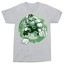 Kép 7/7 - Sportszürke Bosszúállók férfi rövid ujjú póló - Hulk Avengers Logo