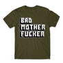 Khaki Ponyvaregény férfi rövid ujjú póló - Bad Mother Fucker