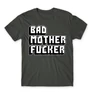 Sötétszürke Ponyvaregény férfi rövid ujjú póló - Bad Mother Fucker