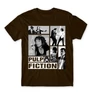 Barna Ponyvaregény férfi rövid ujjú póló - Pulp Fiction