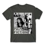 Sötétszürke Ponyvaregény férfi rövid ujjú póló - Pulp Fiction