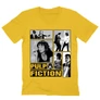 Sárga Ponyvaregény férfi V-nyakú póló - Pulp Fiction