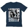 Sötétkék Ponyvaregény férfi V-nyakú póló - Pulp Fiction