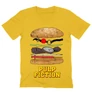 Sárga Ponyvaregény férfi V-nyakú póló - Pulp Fiction burger