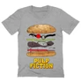Sportszürke Ponyvaregény férfi V-nyakú póló - Pulp Fiction burger
