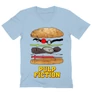 Világoskék Ponyvaregény férfi V-nyakú póló - Pulp Fiction burger