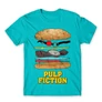 Atollkék Ponyvaregény férfi rövid ujjú póló - Pulp Fiction burger