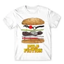 Fehér Ponyvaregény férfi rövid ujjú póló - Pulp Fiction burger