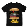 Fekete Ponyvaregény férfi rövid ujjú póló - Pulp Fiction burger