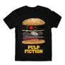 Kép 10/25 - Fekete Ponyvaregény férfi rövid ujjú póló - Pulp Fiction burger