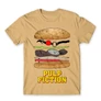 Homok Ponyvaregény férfi rövid ujjú póló - Pulp Fiction burger