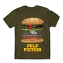 Khaki Ponyvaregény férfi rövid ujjú póló - Pulp Fiction burger