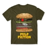 Kép 12/25 - Khaki Ponyvaregény férfi rövid ujjú póló - Pulp Fiction burger