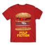 Kép 15/25 - Piros Ponyvaregény férfi rövid ujjú póló - Pulp Fiction burger