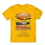 Sárga Ponyvaregény férfi rövid ujjú póló - Pulp Fiction burger
