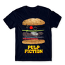 Kép 17/25 - Sötétkék Ponyvaregény férfi rövid ujjú póló - Pulp Fiction burger