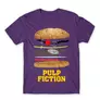 Kép 18/25 - Sötétlila Ponyvaregény férfi rövid ujjú póló - Pulp Fiction burger