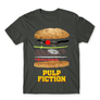 Kép 19/25 - Sötétszürke Ponyvaregény férfi rövid ujjú póló - Pulp Fiction burger