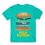 Türkiz Ponyvaregény férfi rövid ujjú póló - Pulp Fiction burger