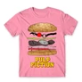 Világos rózsaszín Ponyvaregény férfi rövid ujjú póló - Pulp Fiction burger