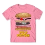 Kép 24/25 - Világos rózsaszín Ponyvaregény férfi rövid ujjú póló - Pulp Fiction burger