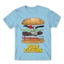 Világoskék Ponyvaregény férfi rövid ujjú póló - Pulp Fiction burger