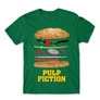 Zöld Ponyvaregény férfi rövid ujjú póló - Pulp Fiction burger