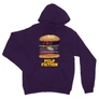 Sötétlila Ponyvaregény unisex kapucnis pulóver - Pulp Fiction burger