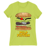 Kép 1/12 - Almazöld Ponyvaregény női rövid ujjú póló - Pulp Fiction burger