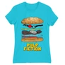 Atollkék Ponyvaregény női rövid ujjú póló - Pulp Fiction burger