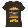 Kép 3/12 - Barna Ponyvaregény női rövid ujjú póló - Pulp Fiction burger
