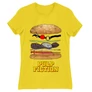 Citromsárga Ponyvaregény női rövid ujjú póló - Pulp Fiction burger