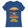 Királykék Ponyvaregény női rövid ujjú póló - Pulp Fiction burger