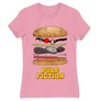 Kép 10/12 - Világos rózsaszín Ponyvaregény női rövid ujjú póló - Pulp Fiction burger
