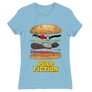 Kép 9/12 - Világoskék Ponyvaregény női rövid ujjú póló - Pulp Fiction burger