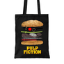 Kép 1/2 - Fekete Ponyvaregény vászontáska - Pulp Fiction burger