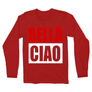 Kép 4/6 - Piros A nagy pénzrablás férfi hosszú ujjú póló - Bella Ciao