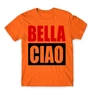 Narancs A nagy pénzrablás férfi rövid ujjú póló - Bella Ciao