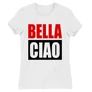 Fehér A nagy pénzrablás női rövid ujjú póló - Bella Ciao
