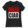 Fekete A nagy pénzrablás női rövid ujjú póló - Bella Ciao