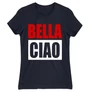 Sötétkék A nagy pénzrablás női rövid ujjú póló - Bella Ciao