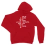Piros A nagy pénzrablás unisex kapucnis pulóver - Money Heist Names