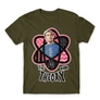 Khaki Agymenők férfi rövid ujjú póló - Atomic Sheldon
