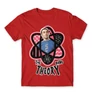 Piros Agymenők férfi rövid ujjú póló - Atomic Sheldon