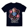 Sötétkék Agymenők férfi rövid ujjú póló - Atomic Sheldon